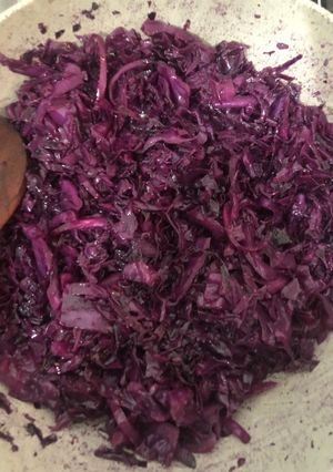 Una foto de Repollo morado de acompañamiento