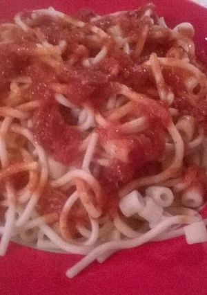 صورة لوصفة معكرونة🍝 بالصلصة