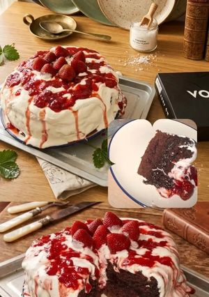 Foto resep Brawnies Strawberry Jam kukus