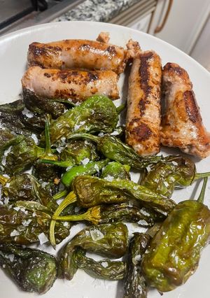 Foto principal de Pimientos del padrón en Airfryer y longaniza de Valls 🫑🧂
