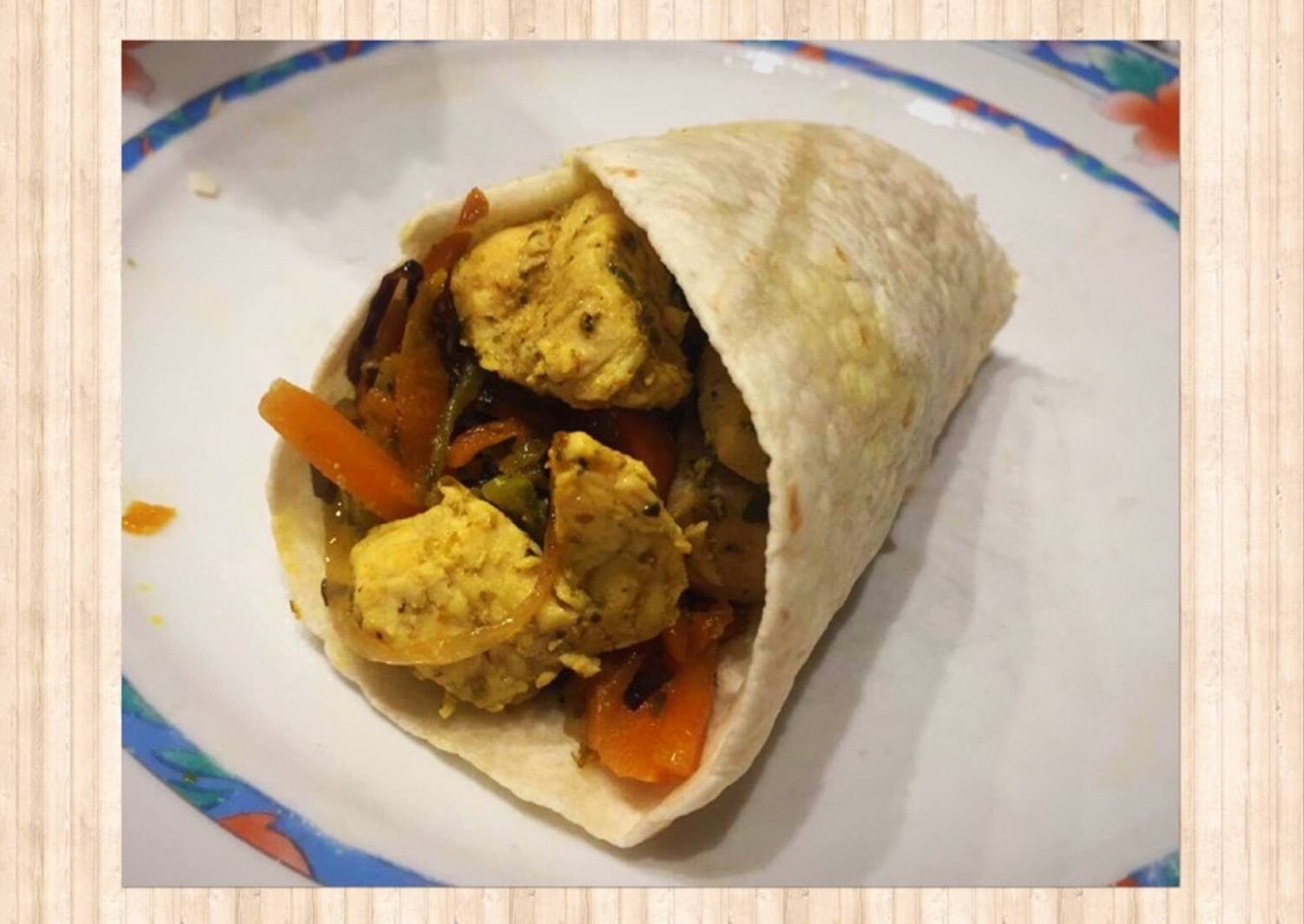 Tacos, burritos o rapiditas de pollo y verduras Receta de Adri Cocina