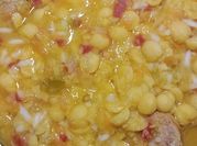 Una foto de guiso de garbanzos