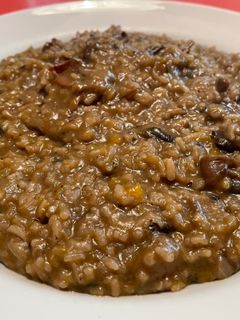 Foto di Risotto funghi champignon e zucca con MCP (monsieur cuisine plus) 🍄🍚🎃🏳️🌈