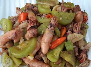 Foto resep Oseng Cumi Tomat Hijau