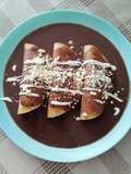 Enfrijoladas rellenas de papa