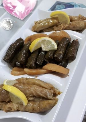 صورة لوصفة ورق عنب وملفوف حامض حلو