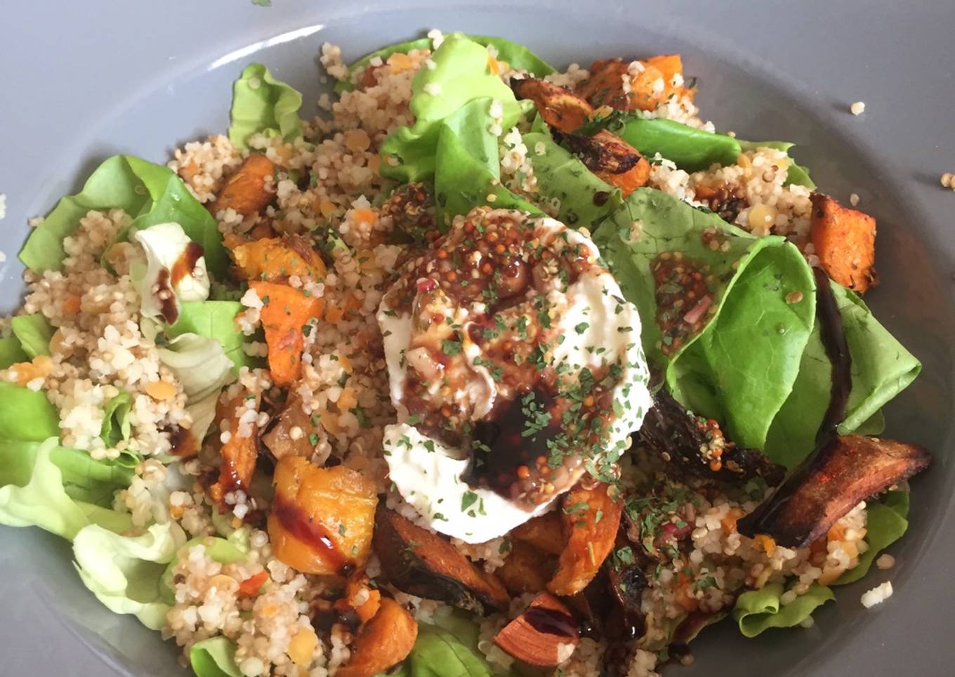 Recipe of Perfect Salade Quinoa & Patates douce et sa Burrata