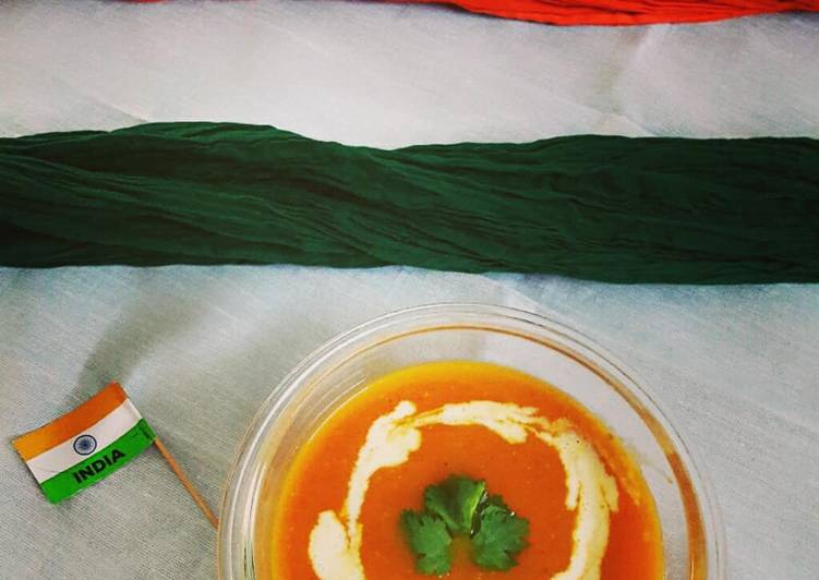 Carrot-Tomato soup - Healthy Tricolor recipe