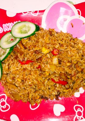 Foto resep Nasi goreng kornet mewah