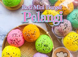 Gambar Roti Mini Burger Pelangi