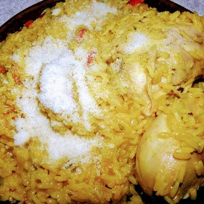 Arroz amarillo con pollo de mi abuela Receta de graciela martinez @gramar09  en Instagram ☺?- Cookpad