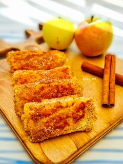 عکسی از دستور فرنچ تست رول سیب🍎🫔