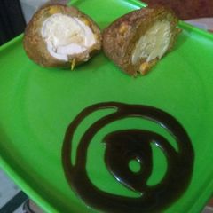 A picture of Boiled egg kabab.