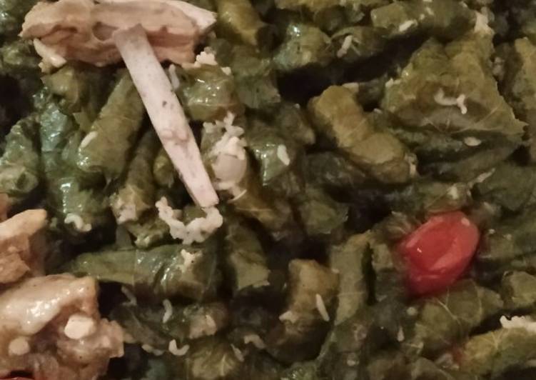 ورق عنب بالبندورة و البصل