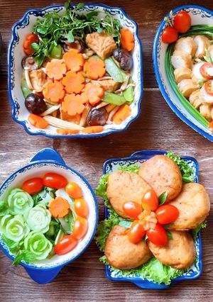 Hình của món Mâm cơm chay cho ngày đầu tháng.