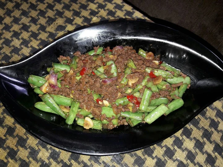 Langkah Mudah untuk Membikin Resep  Tumis Buncis Daging Sapi Cincang yang Menggugah Selera, Enak Banget