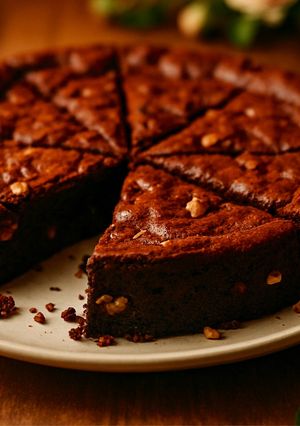 Zdjęcie przepisu Mokre Brownie z orzechami.