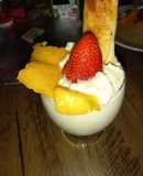 Postre rápido con crema de leche