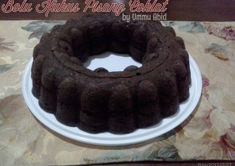 Bolu Kukus Pisang Coklat #eggless #nomixer