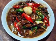 Gambar daging iris tipis sapi lada hitam