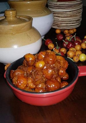 A picture of Ber ka achaar/jujube pickle.