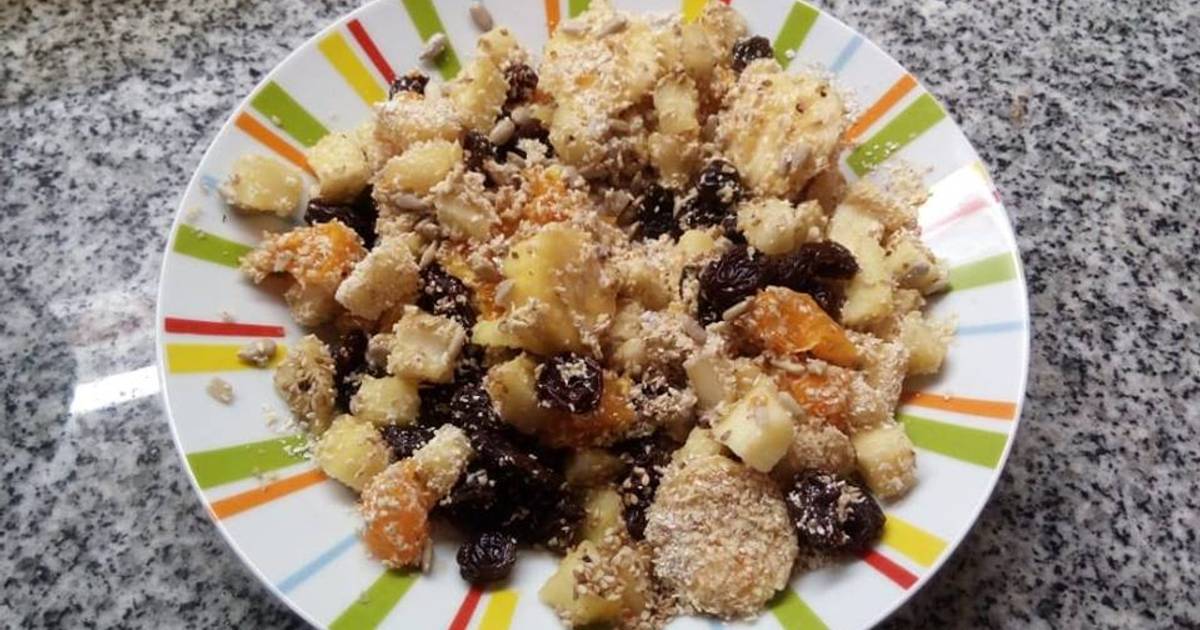 Ensalada de frutas con cereales Receta de Francisco Fernandez- Cookpad