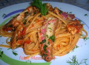 Foto di Linguine con Triglie, Pomodorini Freschi e Finocchietto