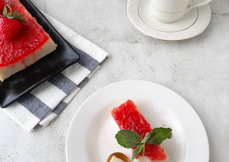 Resep 🧀 Cheese Cake Strawberry 🧀 Anti Gagal