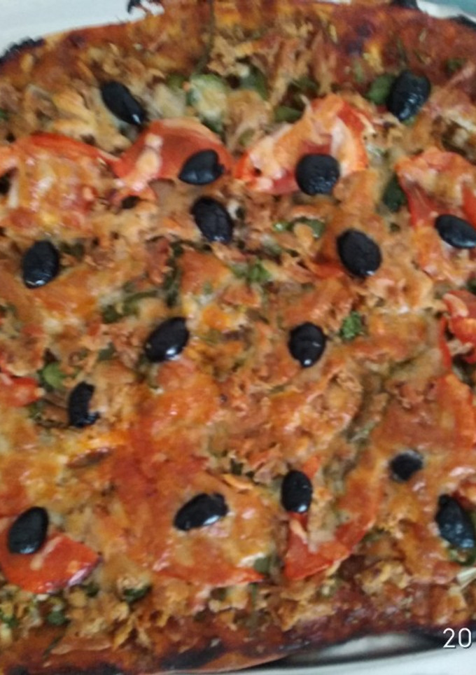 Una foto de Pizza de espinacas