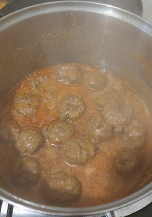 Una foto de Albóndigas de carne picada en salsa de tomate