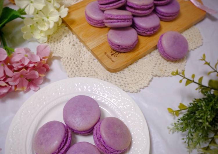 Resep Purple Sweet Potato Macaron, Menggugah Selera