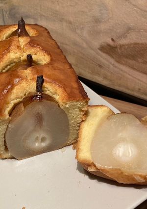 Une photo de Cake aux poires entières