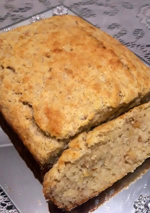 Una foto de Torta de banana con nueces