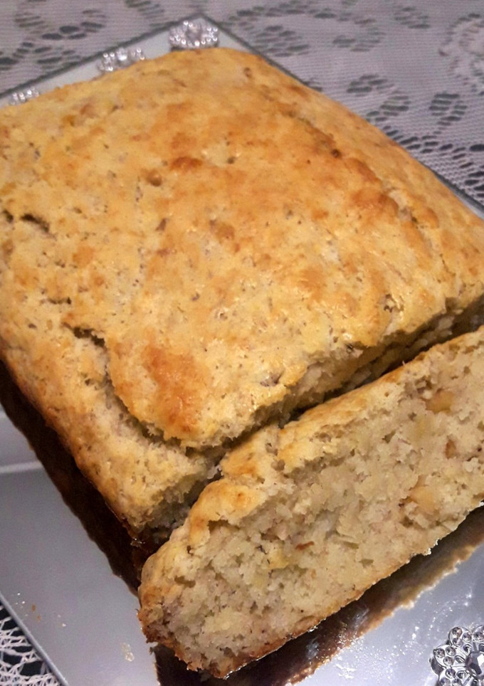 Una foto de Torta de banana con nueces