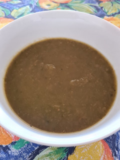 Una foto de Sopa de acelgas, zanahoria y tomate