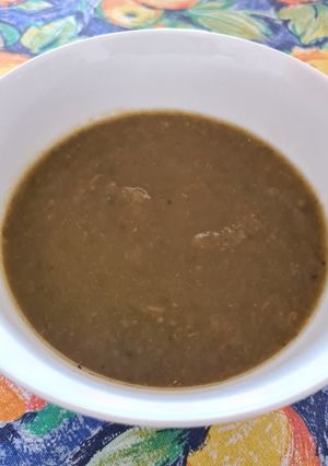 Una foto de Sopa de acelgas, zanahoria y tomate