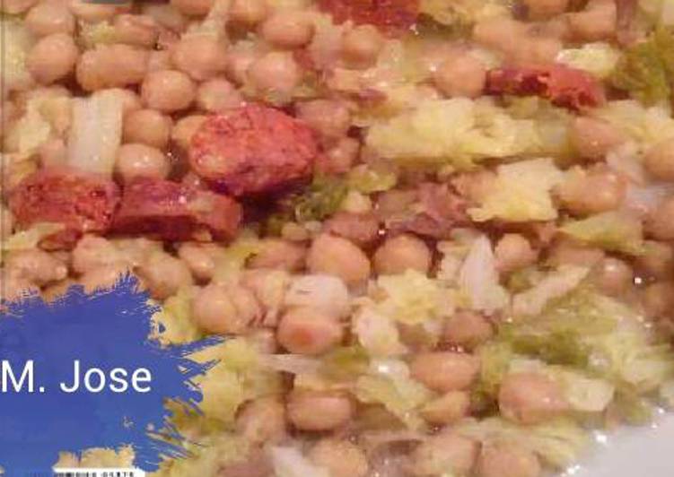 Garbanzos con repollo