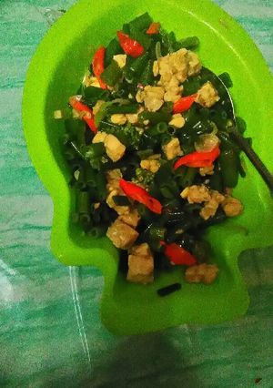 Foto resep Tumis tempe belalo(bunga bawang)