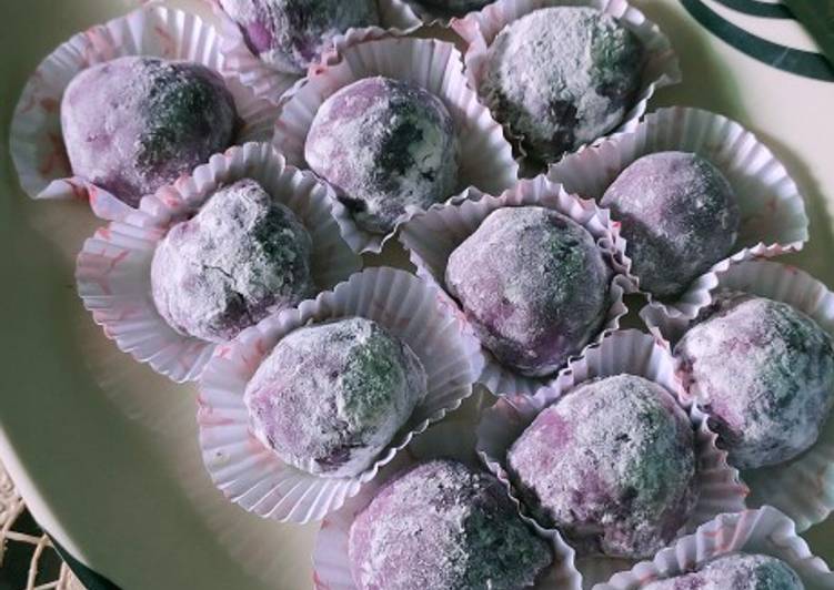 Langkah membuat Mochi isi kacang tanah gurih