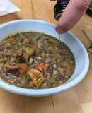 Persian-inspired herby soup (ghorme sabzi)