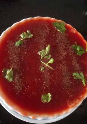 A picture of Beetroot soup.