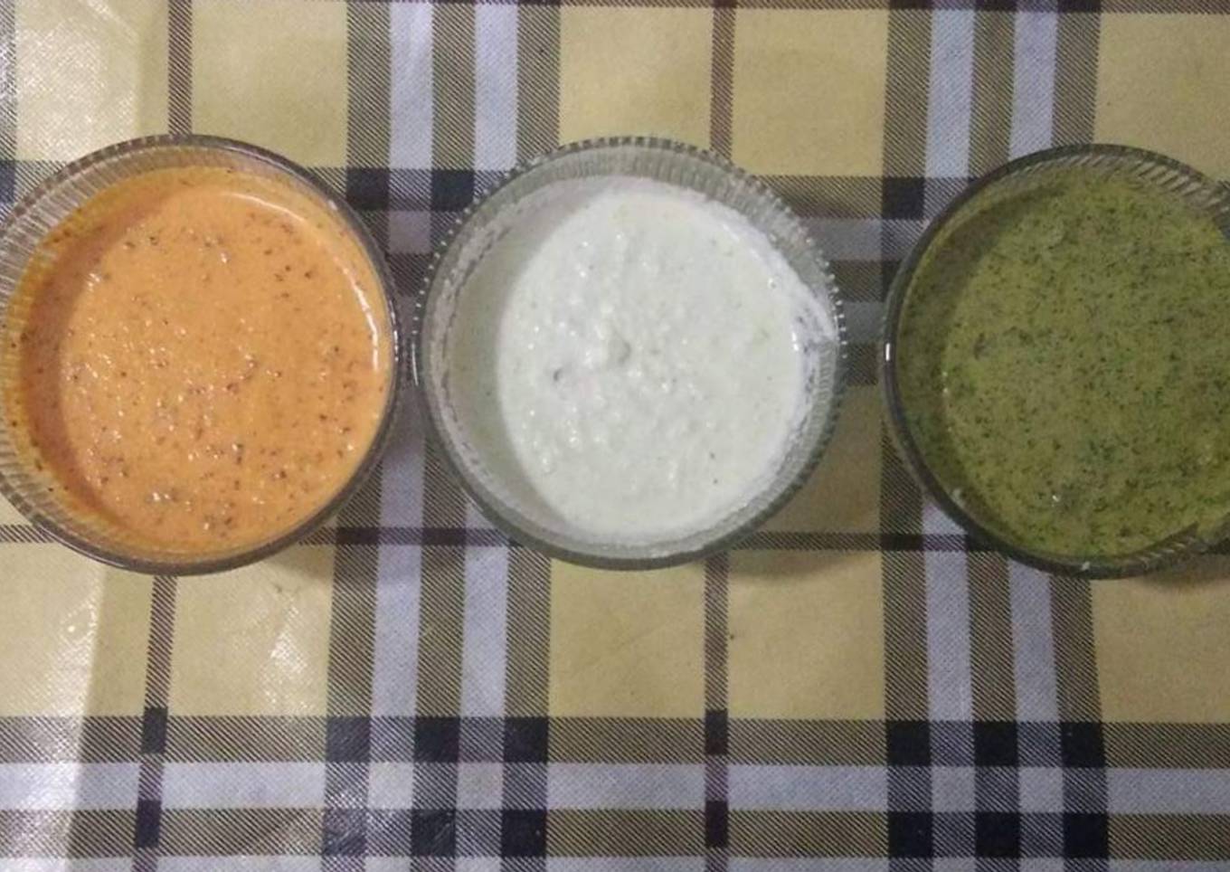 Tri colour coconut chutney
