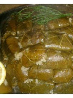 A picture of Stuffed Grape Leaves.