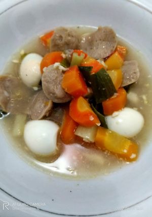 Foto resep Sup bakso telur puyuh