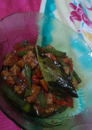 Foto resep Oseng kacang panjang tempe
