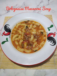 Foto resep Bolognaise Macaroni Soup