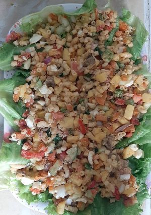 A picture of Asain veg macaroni.
