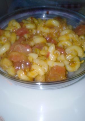 A picture of Boiled veg macroni.