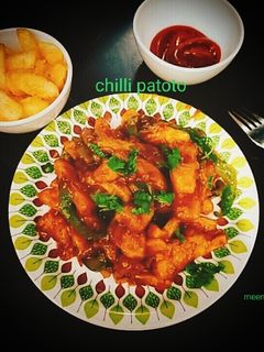 स्पाइसी चिली पोटैटो (Spicy Chilli potato recipe in Hindi) रेसिपी मुख्य फोटो