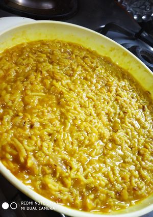 A picture of Arhar daal khichdi.